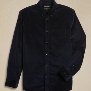 NWT Banana Republic Small Navy Corduroy Shirt